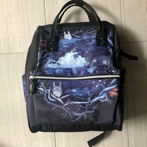 Totoro Baby Diaper Bag LIKE NEW Black Backpack Tote Studio Ghibli